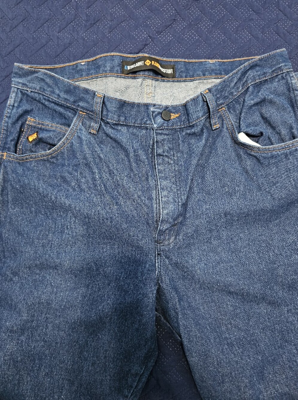 Wrangler Men's Straight Leg Dark Blue Denim Jeans